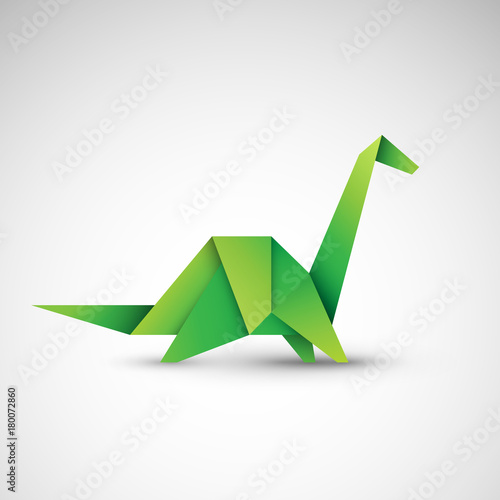 dinozaur origami wektor photo