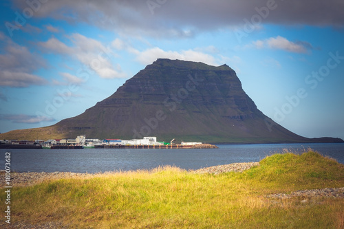 Western Icelandic Kirkjufell mountain landscape © dvoevnore
