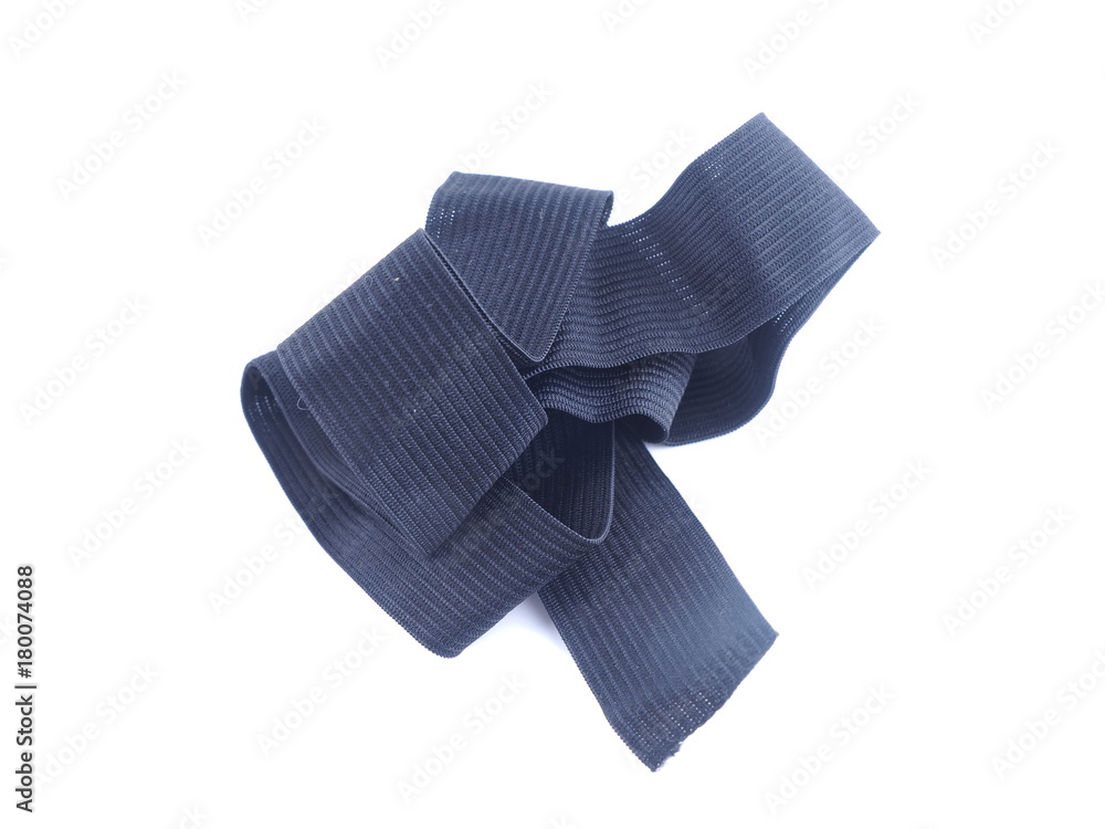 black fabric gum on white background