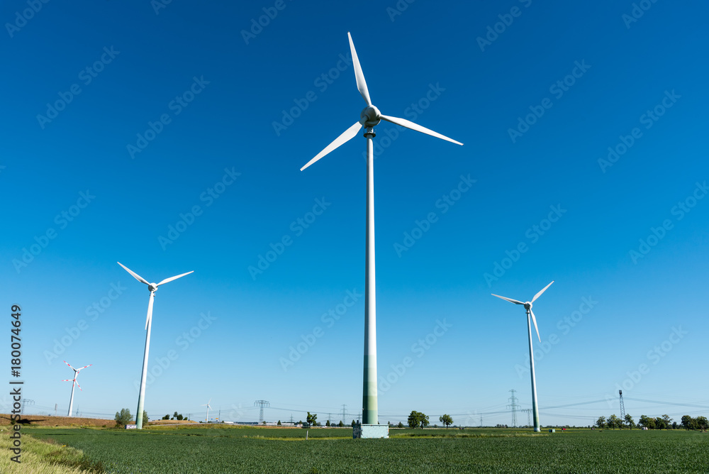 Fototapeta premium Wind power plant seen in Germany