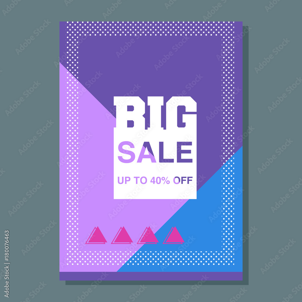 Christmas Sale modern banner in the Memphis style Christmas Sale modern banner in the Memphis style