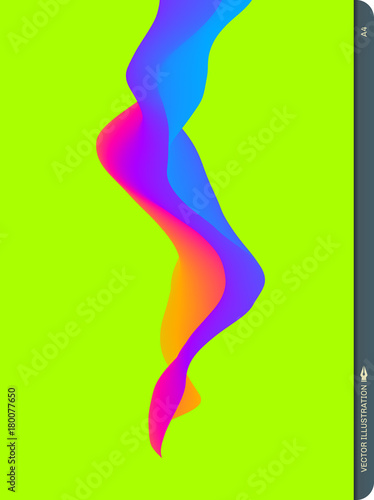 Abstract wavy background for banner  flyer  book cover  poster. Dynamic effect. Vector illustration. Design template.