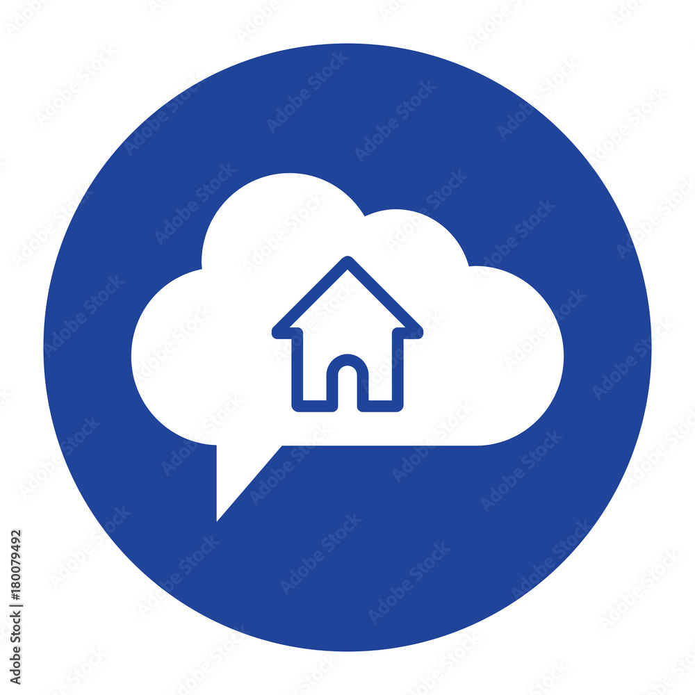 cloud home Icon computing concept vector illustration cloud home Icon computing concept vector illustration