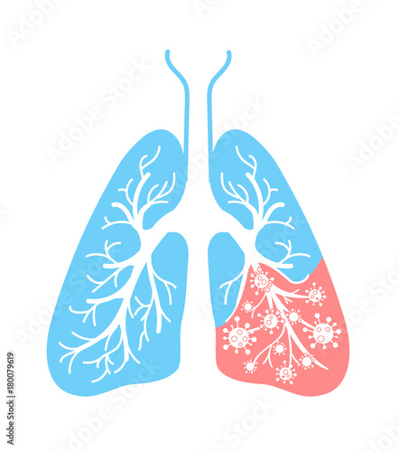 icon of lung disease bacteria
