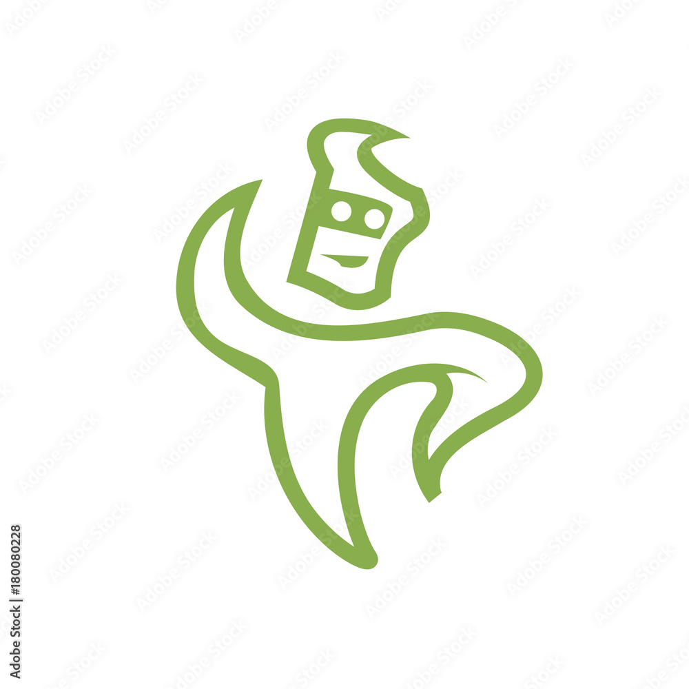 abstract character shows arms symbol, outline of strong abstract character, symbol design, isolated on white background. abstract character shows arms symbol, outline of strong abstract character, symbol design, isolated on white background.