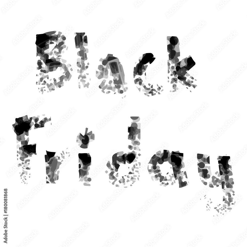 Hand drawn black friday text