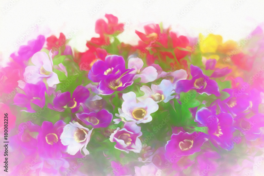 oil paint style of flower blossom, digital painting oil paint style of flower blossom, digital painting