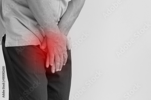 Photography sick man prostate cancer, prostate inflammation, premature ejaculation, fertilit