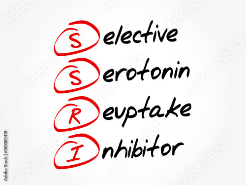 SSRI - Selective Serotonin Reuptake Inhibitor acronym, concept background