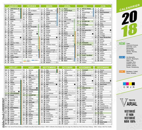 Calendrier 2018