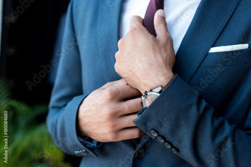 businessman with wristwatch
