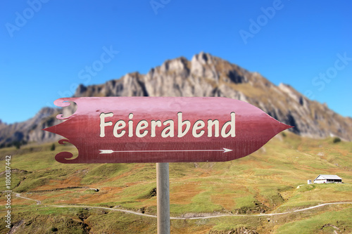 Schild 250 - Feierabend