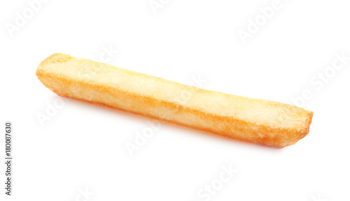 Yummy french fry on white background