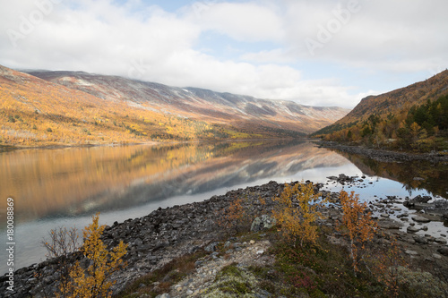 Scenic view at lake Liavatnet, Sjaak, Oppland, Norway