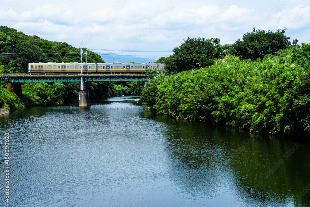 東海道本線と黄瀬川