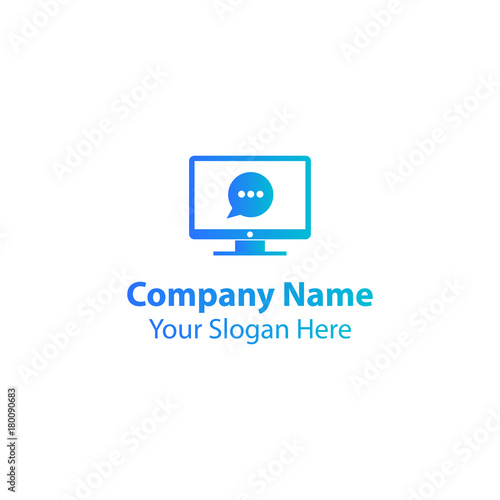 Wallpaper Mural chat computer logo design Torontodigital.ca