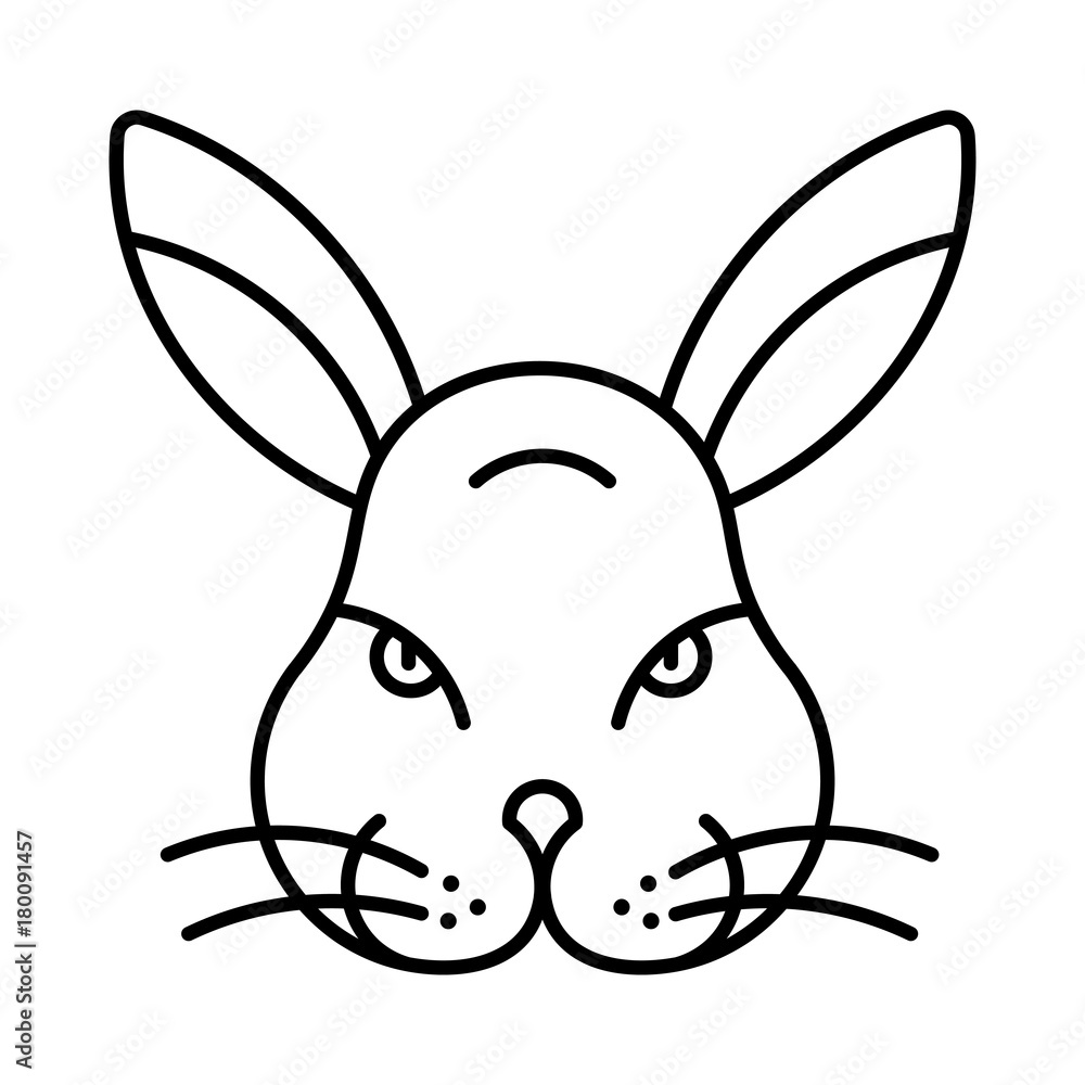 Rabbit icon animal design logo vector illustration Rabbit icon animal design logo vector illustration