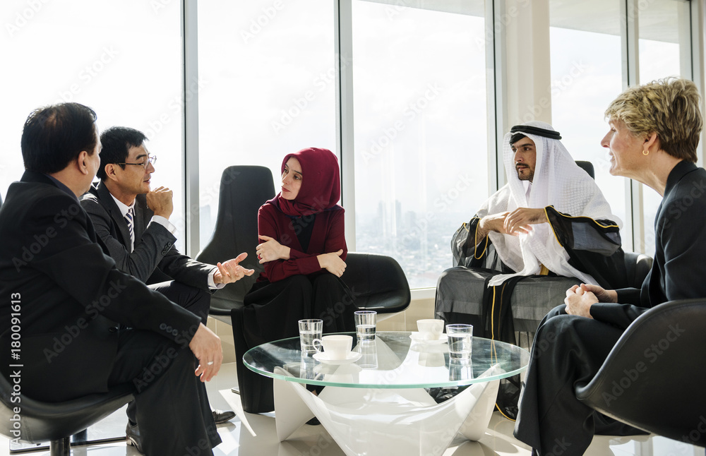 Obraz premium Diversity People Talk International Conference Partnership