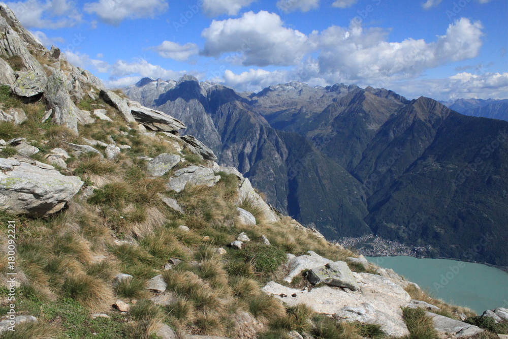 Traumtag in den italienischen Alpen / Am Monte Berlinghera, Blick zum Lago di Mezzolo