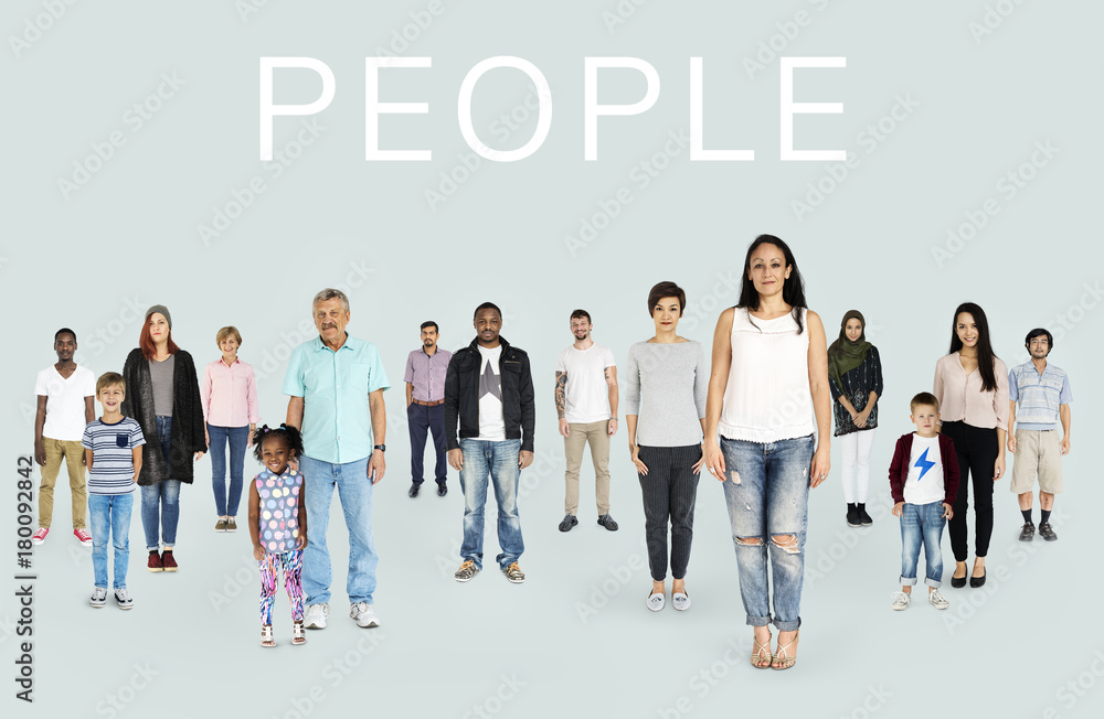 Fototapeta premium Diverse people set