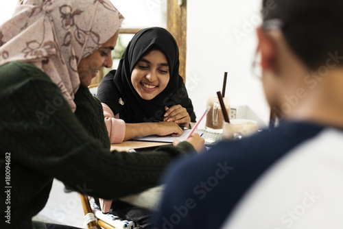 A group of Muslim students photo