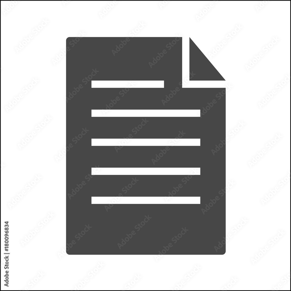 Paper Flat Vector Icon Isolated on the White Background. Paper Flat Vector Icon Isolated on the White Background.