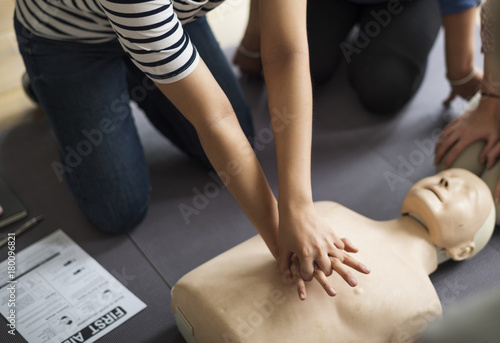 Obraz na płótnie Cpr training for rescue