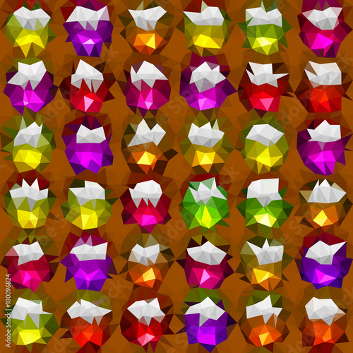 Abstract multicolor low poly vector background - decorative pattern 