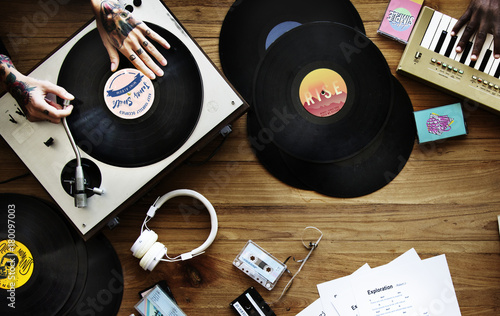 Foto Retro feeling with vinyl records