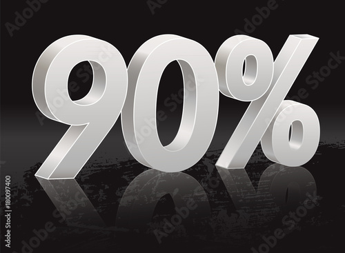Black Friday, 90 percent discount. Poster to announce sales, especially those of Black Friday. The file contains gradient meshes and opacity masks.