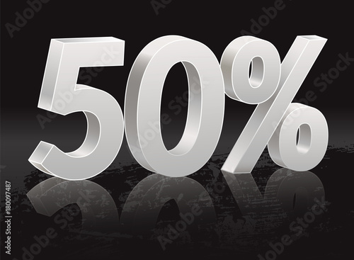 Black Friday, 50 percent discount. Poster to announce sales, especially those of Black Friday. The file contains gradient meshes and opacity masks.