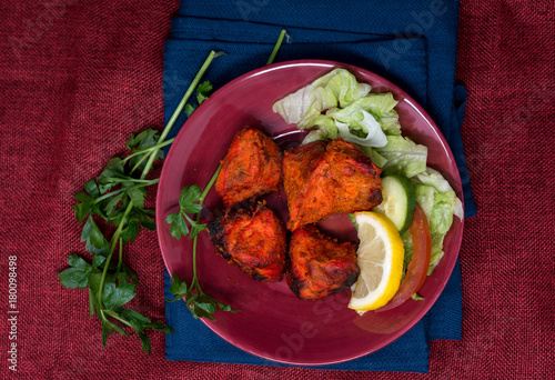 Indian food chicken Tikka Grill Flavor photo