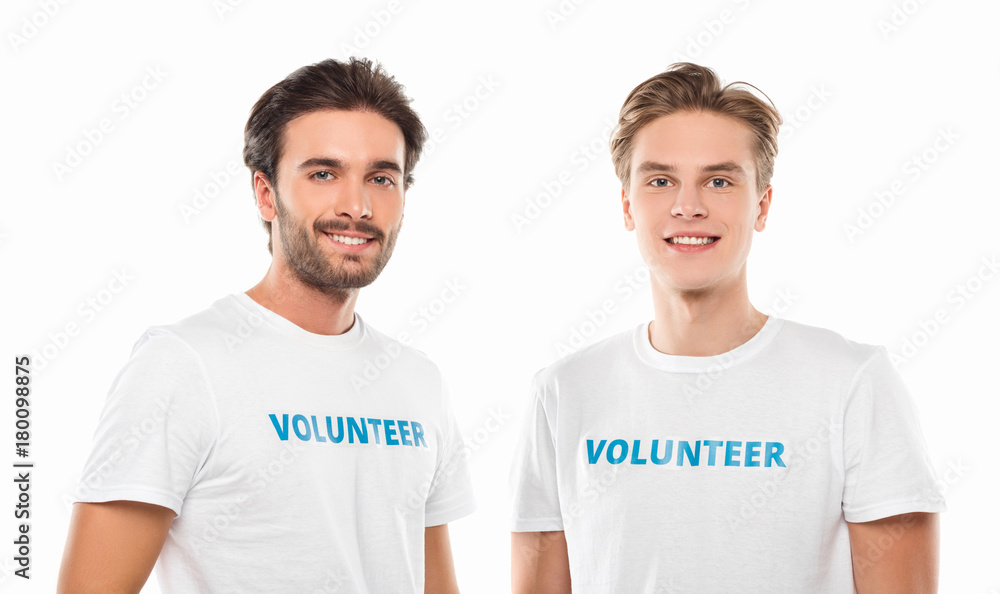 young handsome volunteers young handsome volunteers