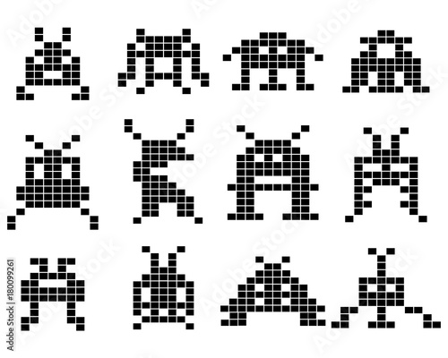 Collection of retro monsters