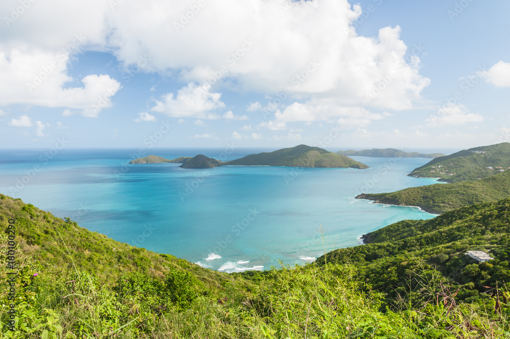 Beautiful landscape of the Caribbean Island of Tortola Beautiful landscape of the Caribbean Island of Tortola