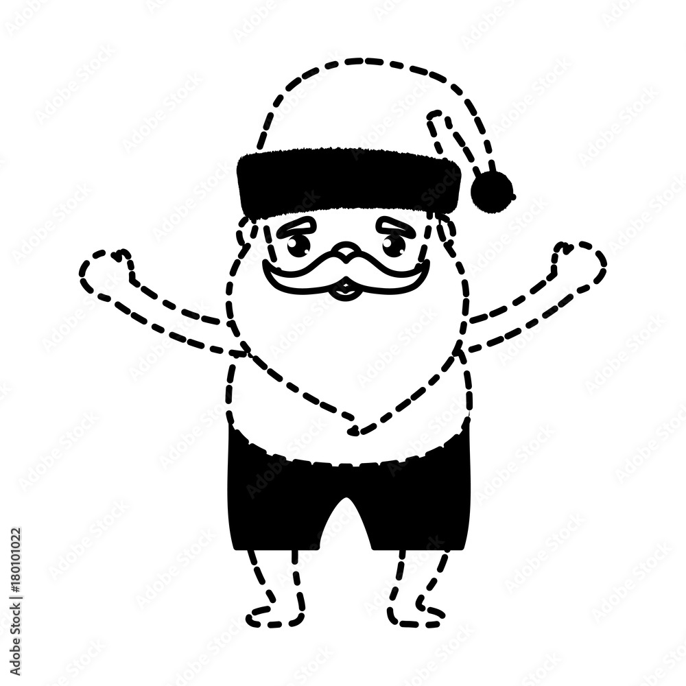 cartoon santa claus wearing swimsuit icon over white background vector illustration cartoon santa claus wearing swimsuit icon over white background vector illustration