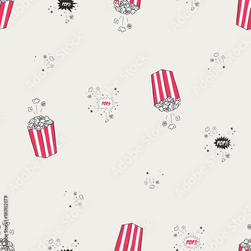  popcorn seamless vector pattern