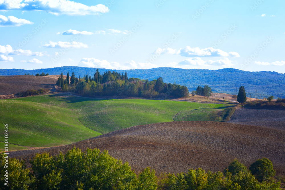 Beautiful rural landscape of Tuscany in autumn