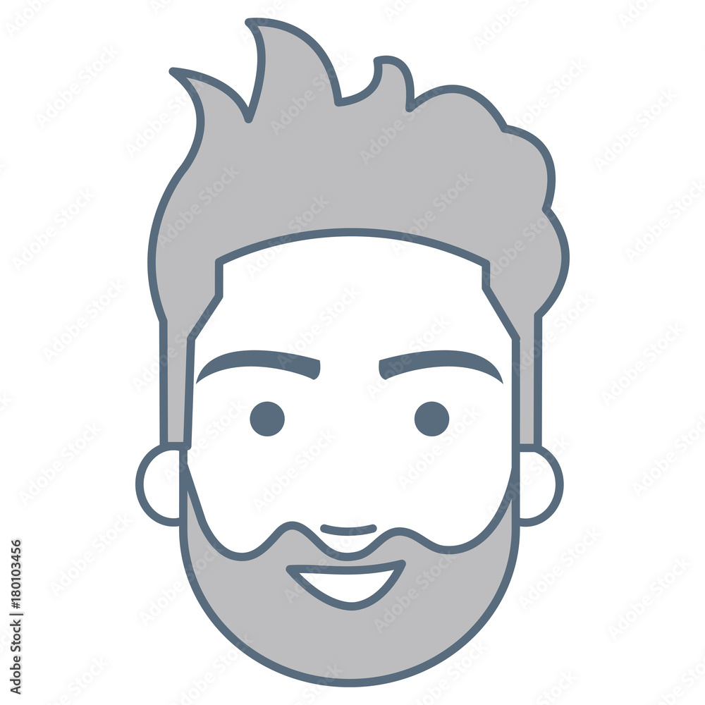 young man head avatar character