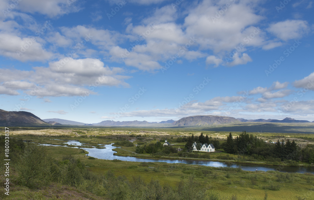 Thingvellir national park panoramic image