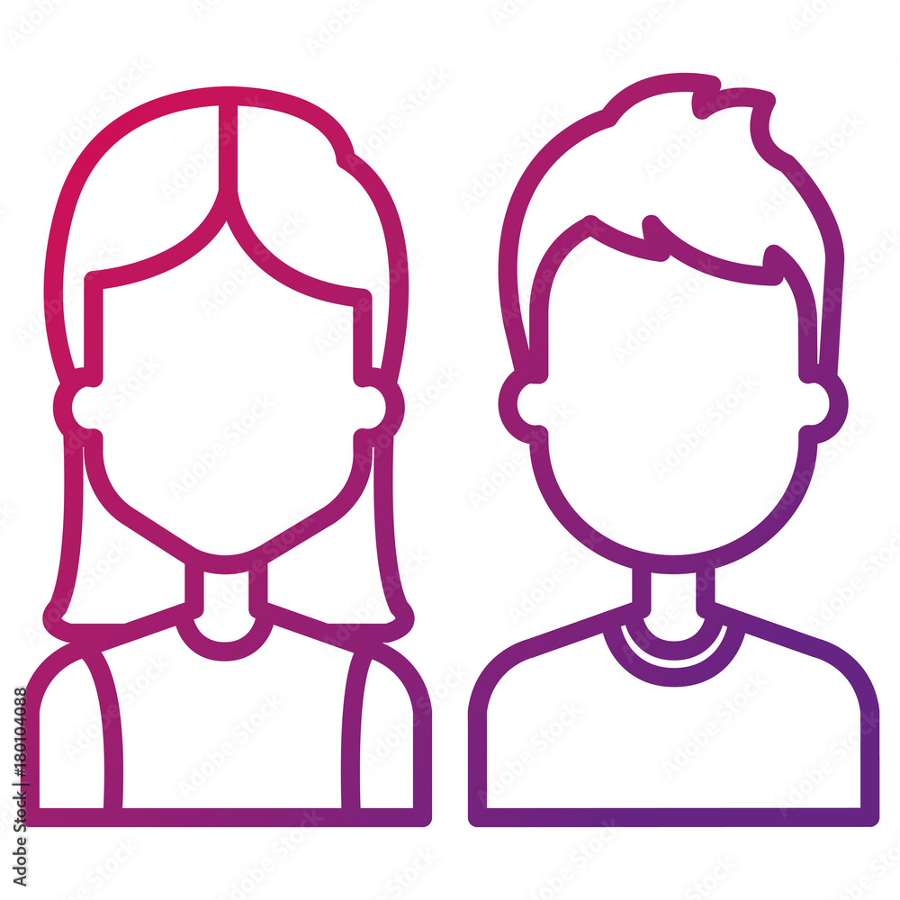 Obraz premium lovers couple avatars characters