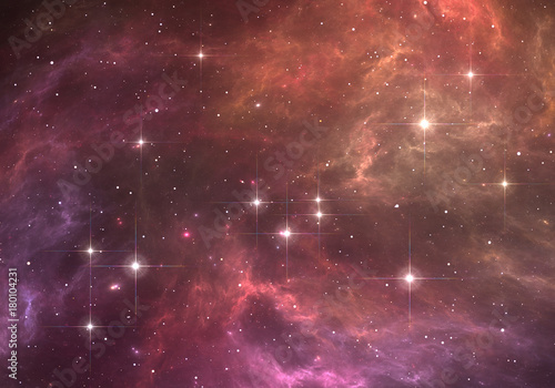 Fototapeta Naklejka Na Ścianę i Meble -  Space background with nebula and stars