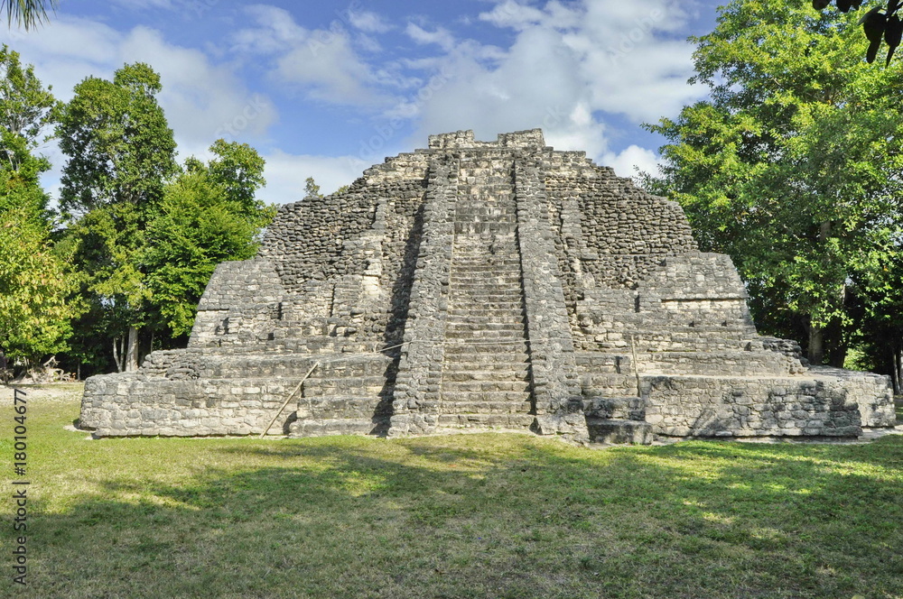 Pyramid of Chacchoben Mayan Ruins, Mexico Pyramid of Chacchoben Mayan Ruins, Mexico