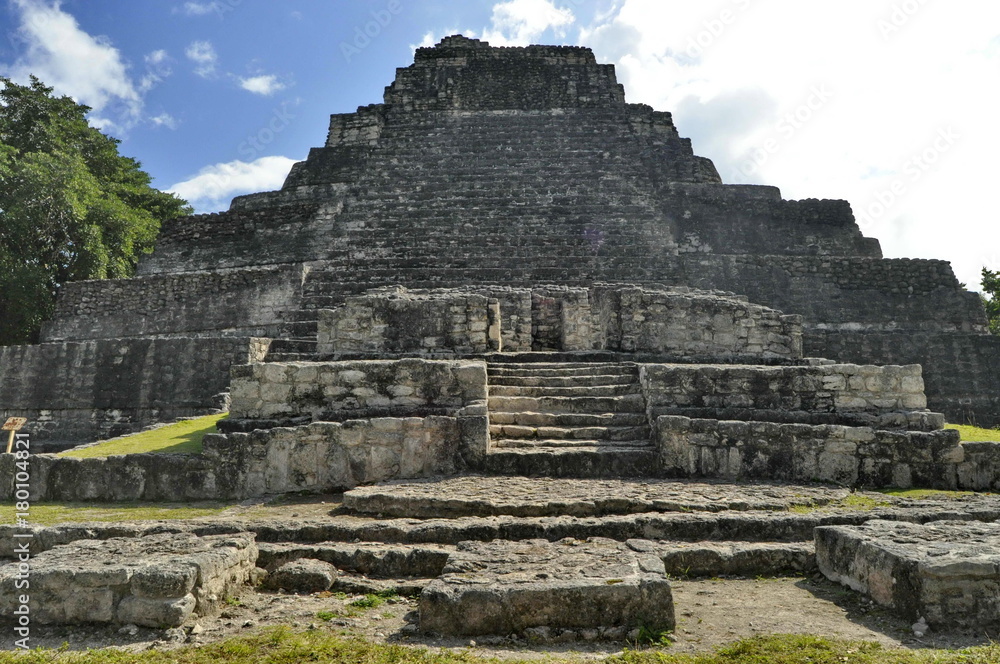 Pyramid of Chacchoben Mayan Ruins, Mexico