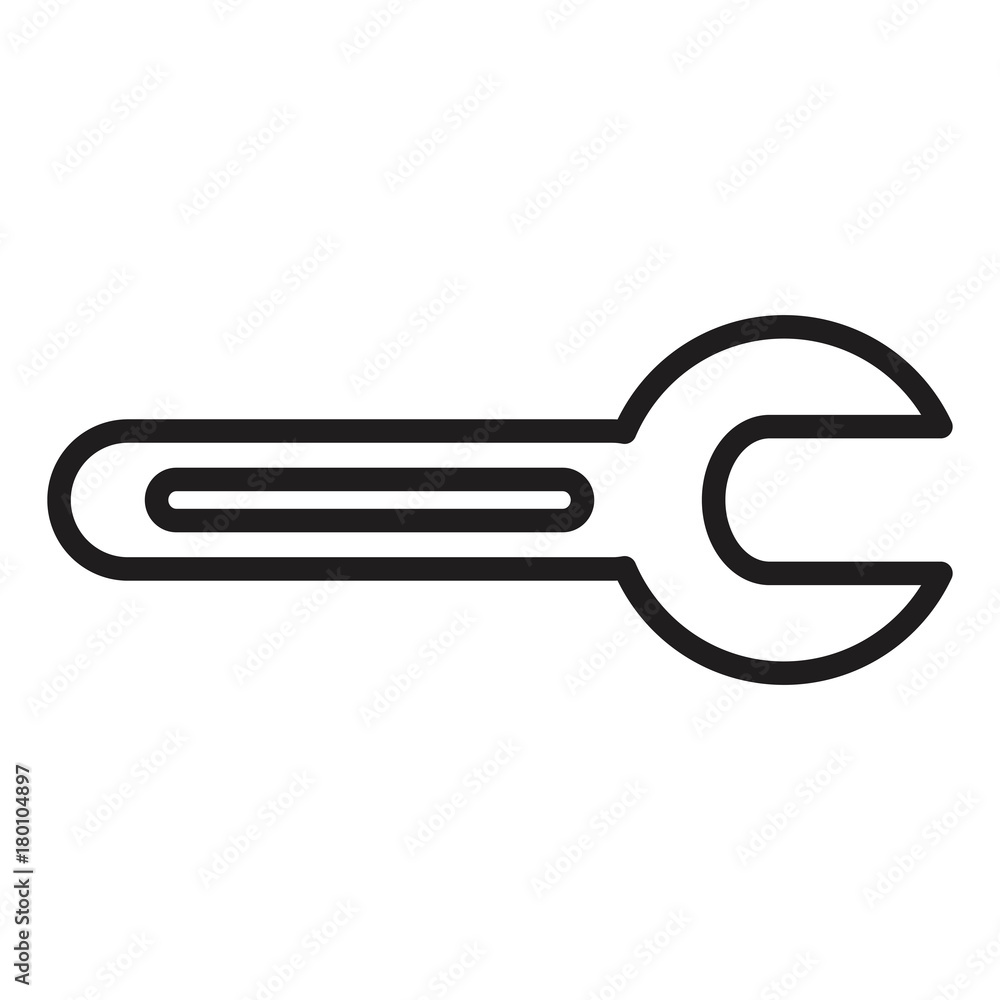 wrench tool isolated icon