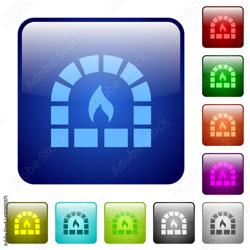 Stone oven color square buttons