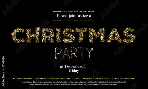 Christmas party invitation template.