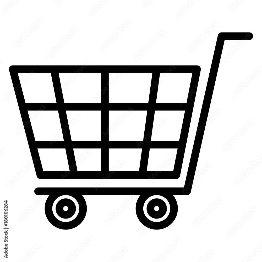 shopping cart isolated icon shopping cart isolated icon