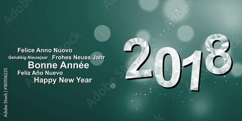 Carte de vœux 2018 diamant - Wishes New Year 2018