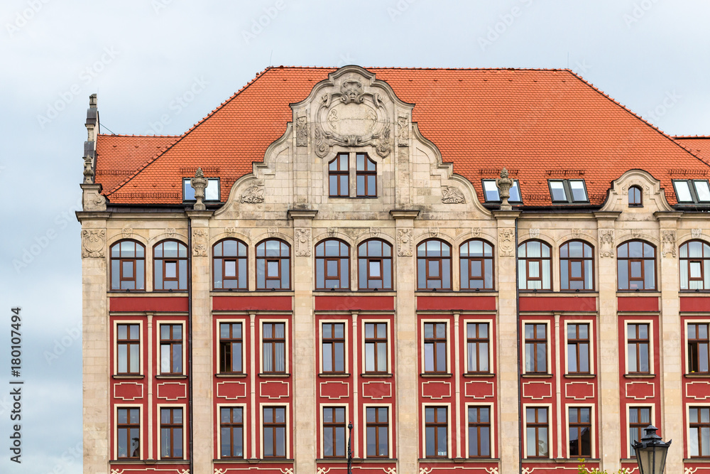 facade of old urban palace in Wroclaw city facade of old urban palace in Wroclaw city